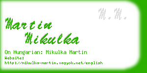 martin mikulka business card